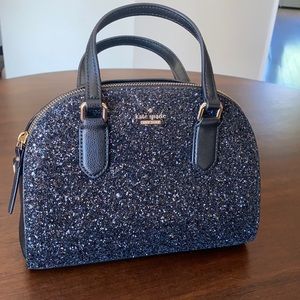 Kate Spade black sparkle and leather bag... plus accessories!